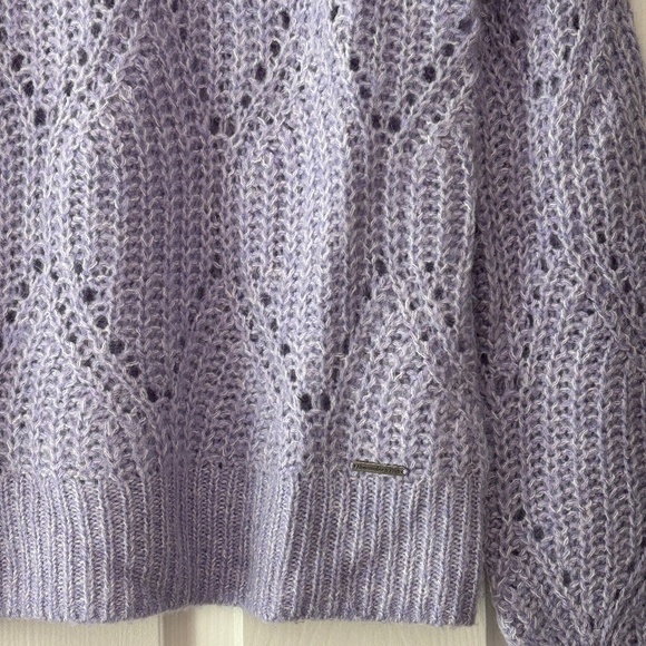 Abercrombie & Fitch Wool Alpaca Crew Neck Sweater - Lavender/Lilac XS - Picture 7 of 10